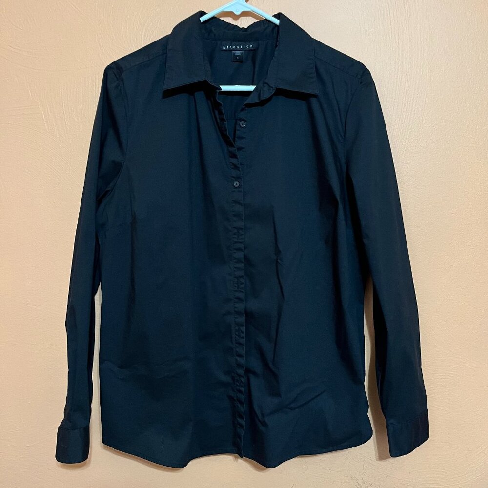 Attention Brand Womans Long-Sleeved Tapered Top. Black XL. New